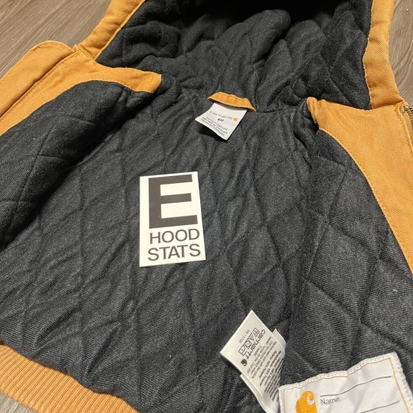 Carhartt Tan Zip Up Infant Size 6M Hooded Jacket - Picture 7 of 10